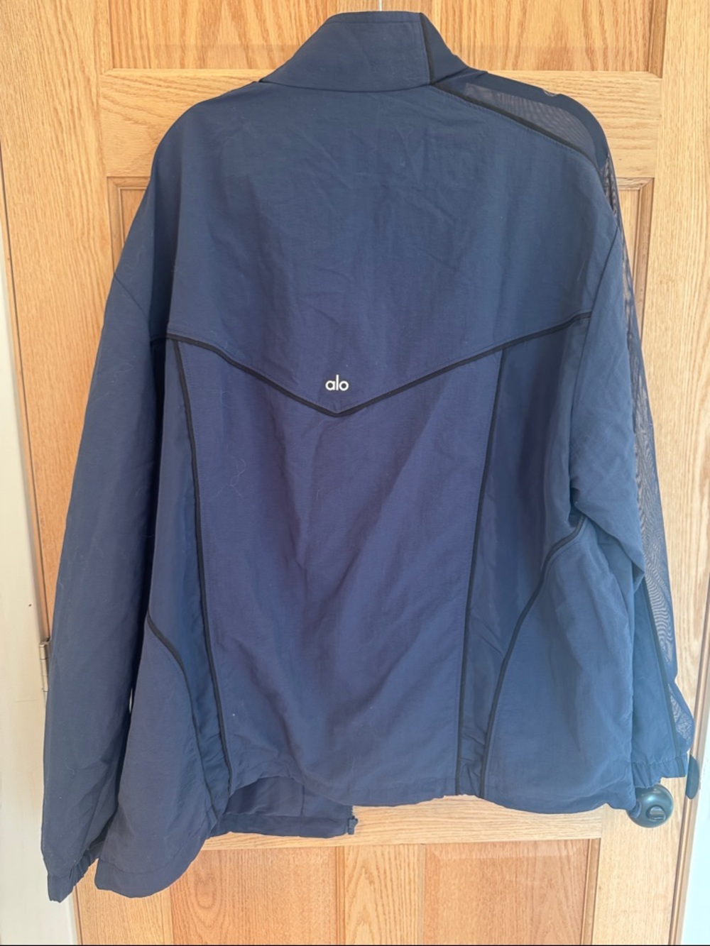 ALO Yoga Navy and Black Origin Full-Zip Track Jacket - Picture 5 of 5